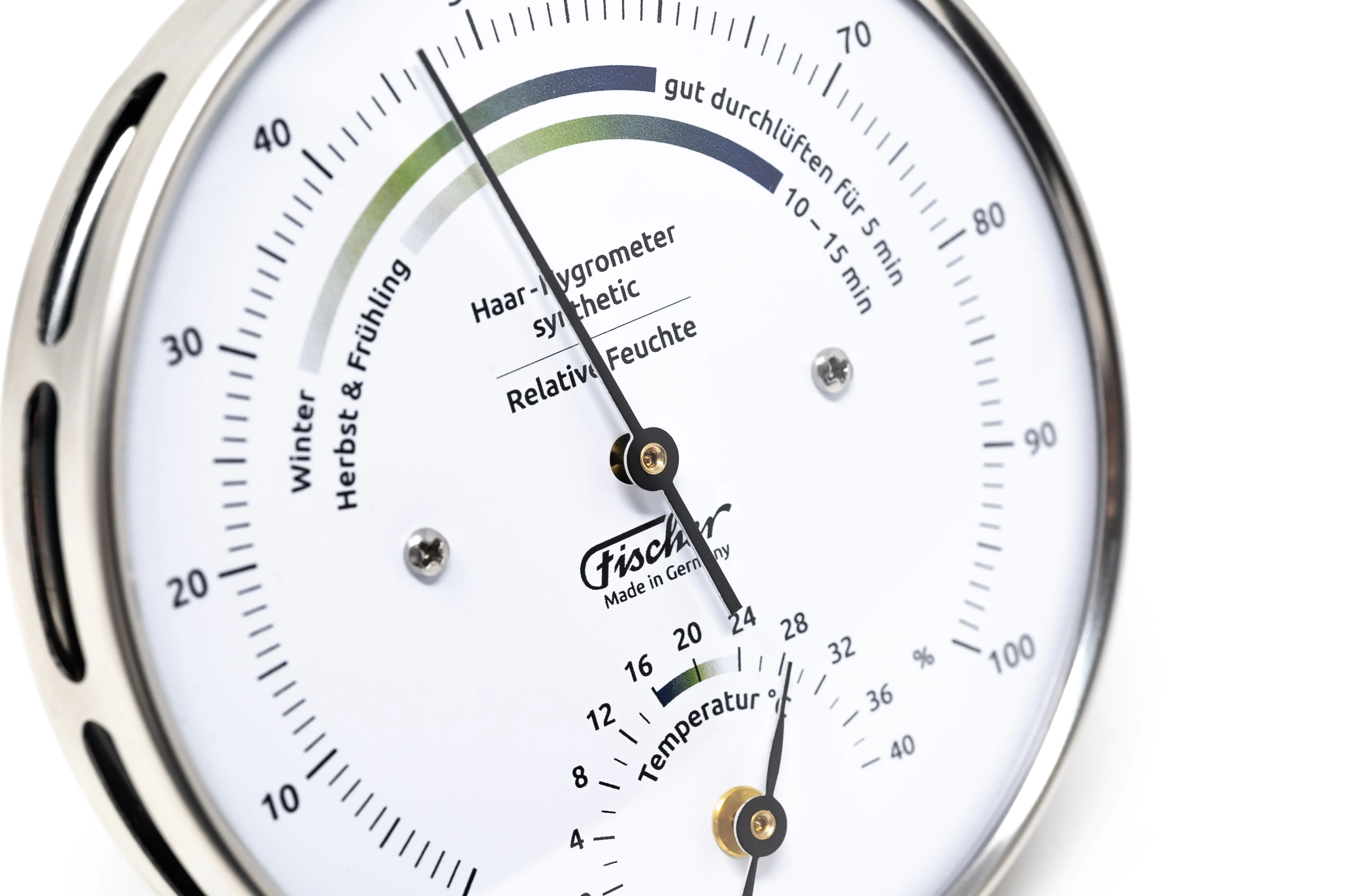 Hygro-thermomètre (Humidité et Température) pour Intérieur Dimension 103mm FISCHER