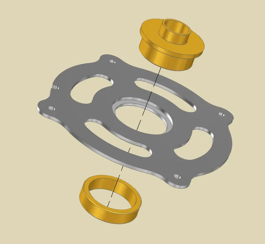 INCRA CleanSweep MagnaLOCK Anneau d'Insert pour Bague de Guidage