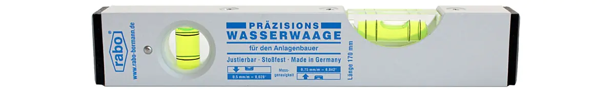 Niveau à Bulle en Aluminium de Précision 170mm RABO