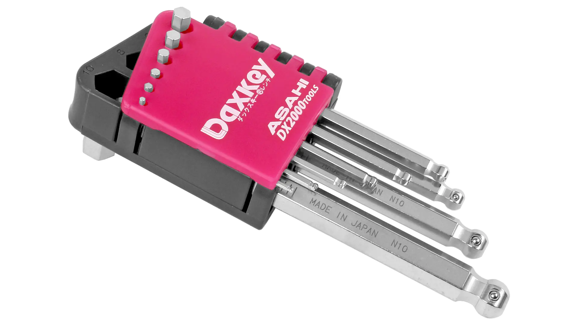 Ensemble de 9 Clés Allen Courtes avec Bras Court 1.5-2-2.5-3-4-5-6-8-10 mm ASAHI Ensemble de 9 Clés Allen Courtes avec Bras Court 1.5-2-2.5-3-4-5-6-8-10 mm ASAHI