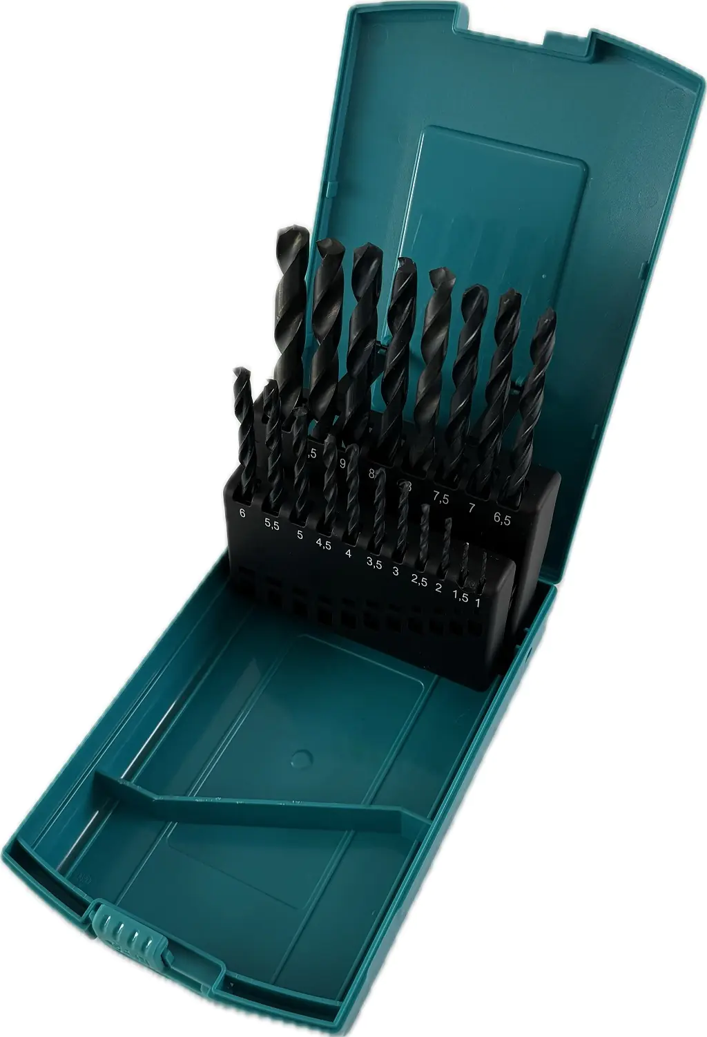 Jeu de Forets Hélicoïdaux 1.0 - 10.0 mm Progressif de 0.5 mm LOEHER-LB2 840/01 Roulé dans une Boîte en Plastique