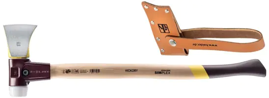 Hache á fendre SIMPLEX, avec boîtier en fonte malléableet manche en hickory