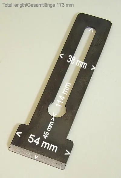 Lame pour Rabot Jack n ° 10 (2-1/8 po = 54 mm) HOCK