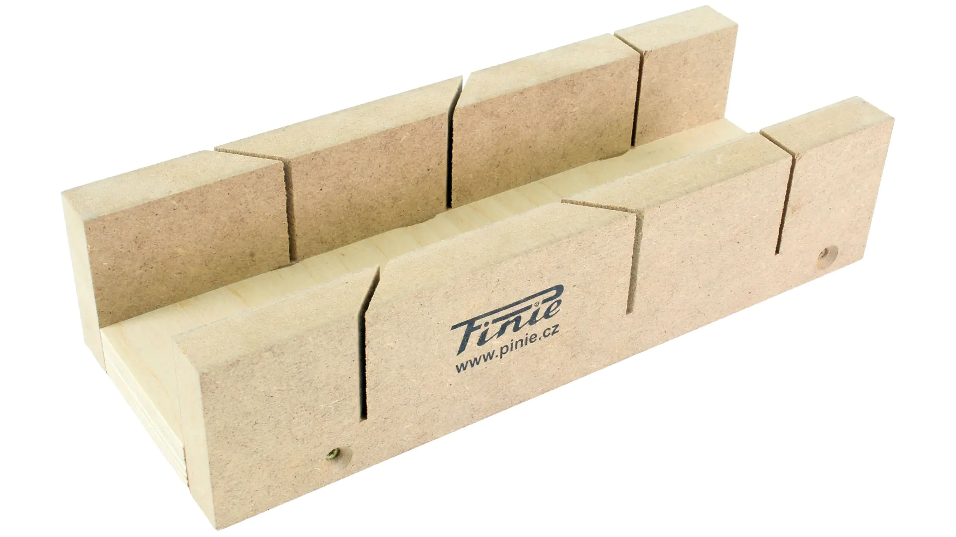 Boîte à Onglets, Côtés en MDF, Base en Contreplaqué 250x65x38mm PINIE