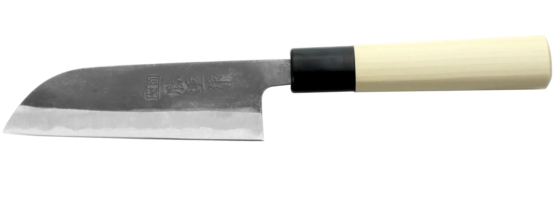 Mini Santoku - Couteau Tout Usage Noir Lame en Acier Blanchi 130 mm KATSUSHIGE ANRYU