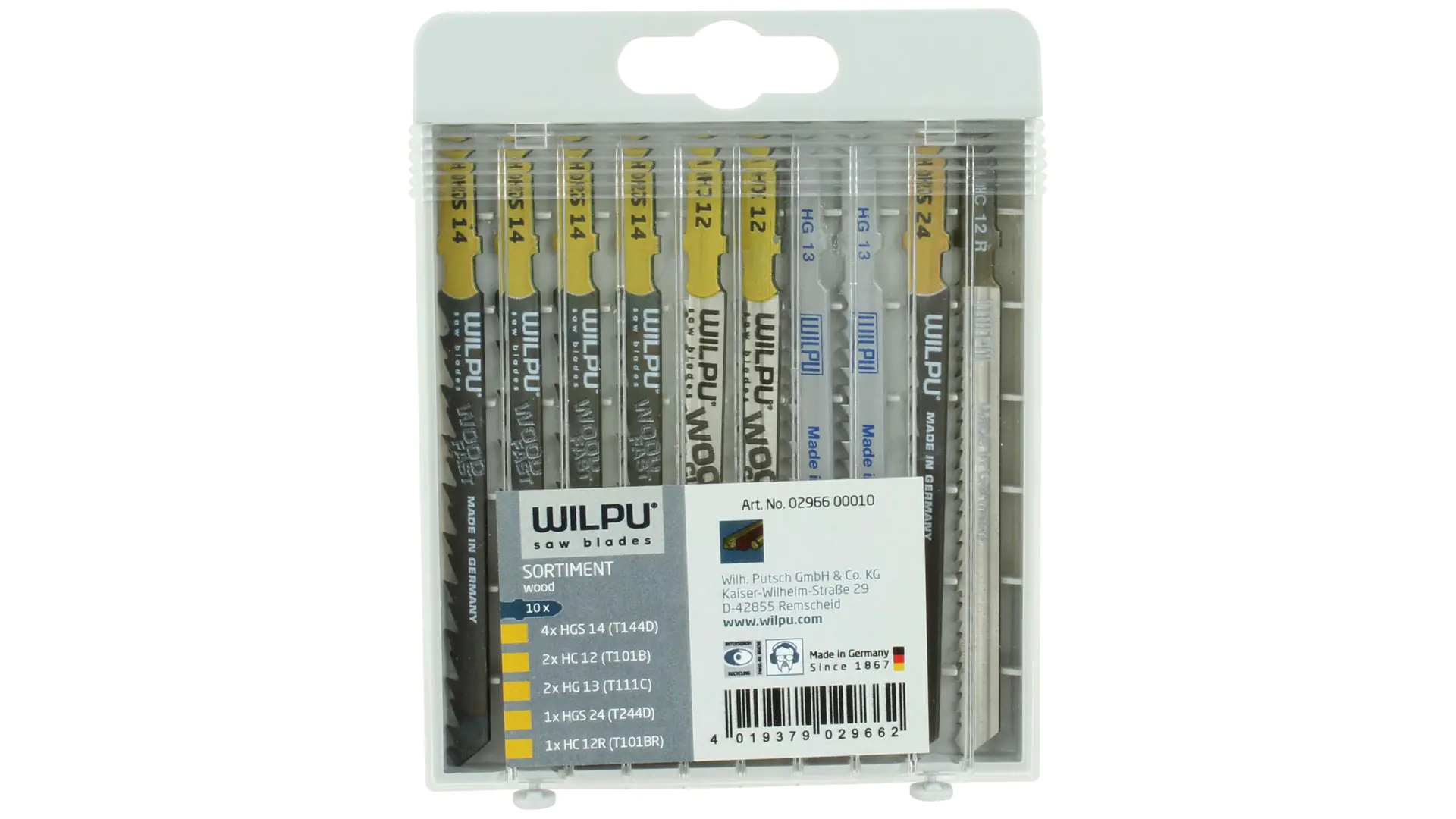 Lame de Scie Sauteuse Assortiment Kit de 10 Pièces pour Bois et Plastique WILPU