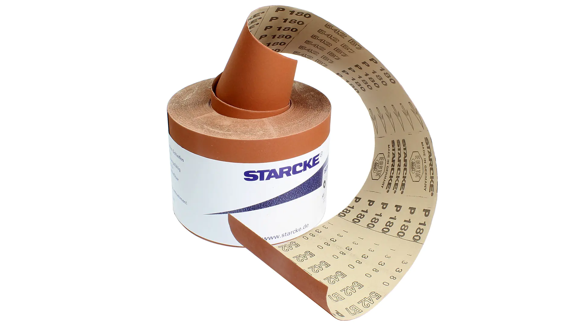 Papier de verre "ERSTA SUPER CUT" pour bois, rouleau de 115 mm de large, 50 m de long