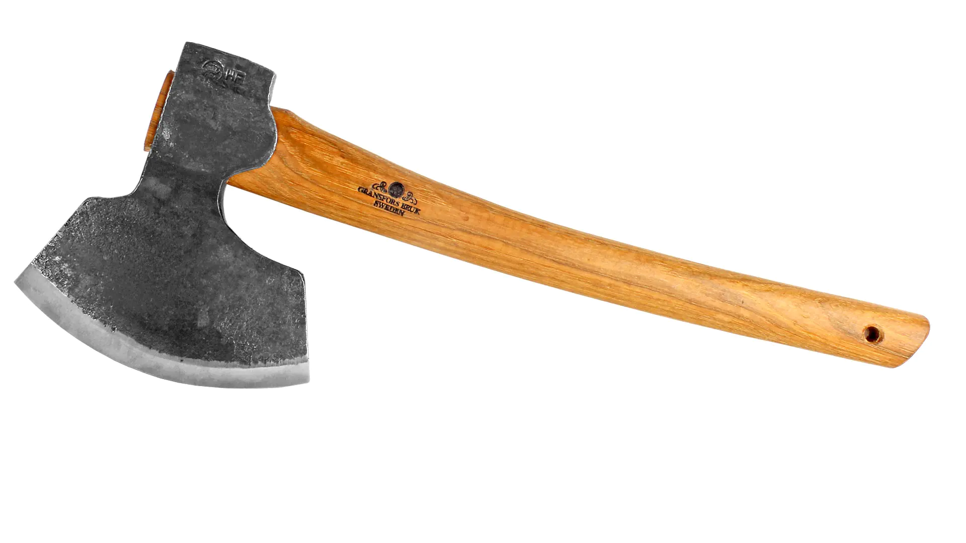 Hache Suédoise Large Manche Droit Lame avec Biseau des Deux Côtés Mod. 1900 GRÄNSFORS