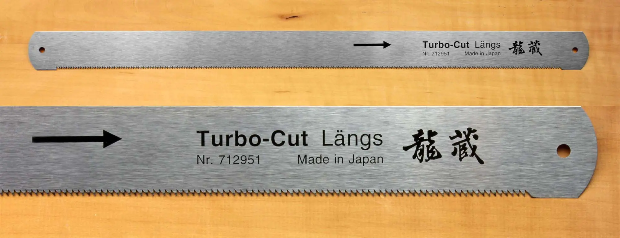 Lame de scie japonaise 600mm, coupe longitudinale, pour scies à cadre