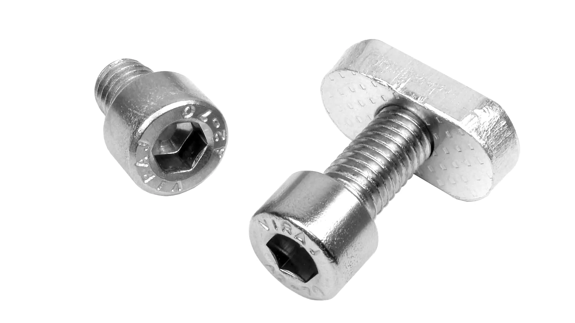 Kit: Écrou Glissant avec Filetage M8 - Vis à Tête Creuse M8x10 - Vis à Tête Creuse M8x20