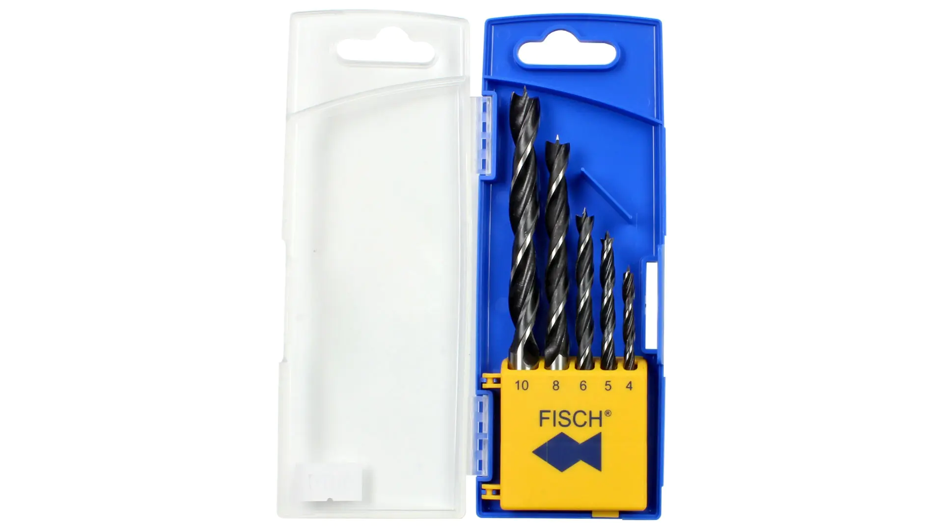 Ensemble de 5 Forets Hélicoïdaux avec Pointe de Centrage Standard 4-5-6-8-10 mm FISCH