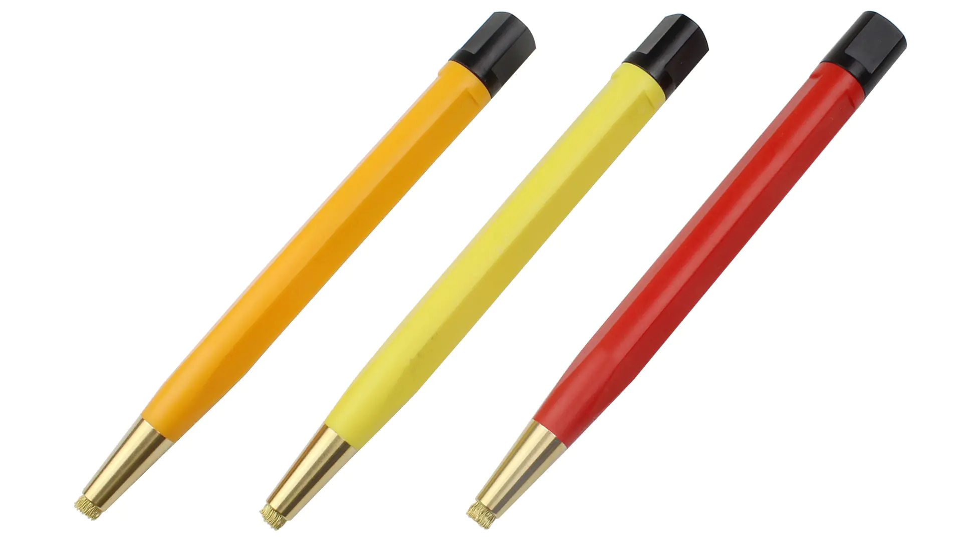 Brosse Métallique en Laiton 4 mm Complète dans une Gaine en Plastique avec Embout en Laiton et Avance Rotative