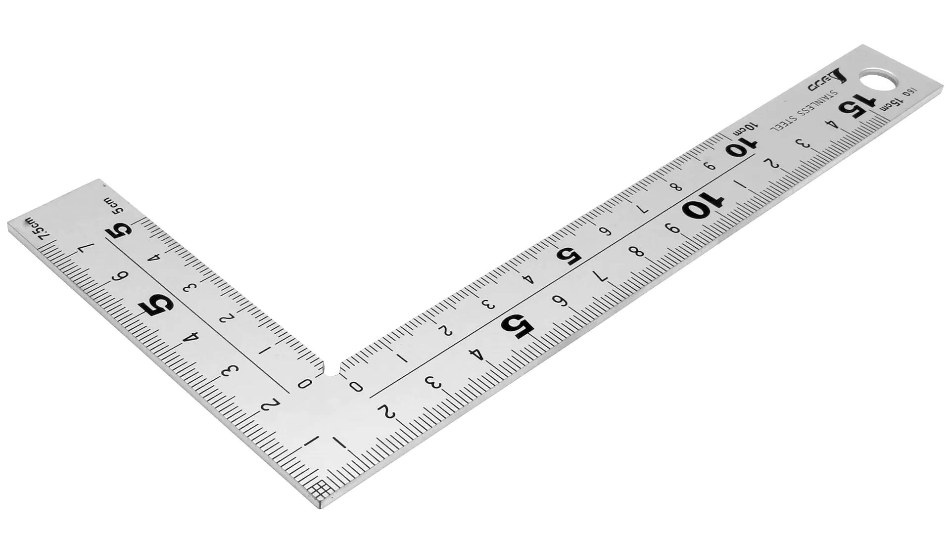 Mini Équerre de Charpentier Japonaise avec 8 Échelles Rigide 15 cm SHINWA