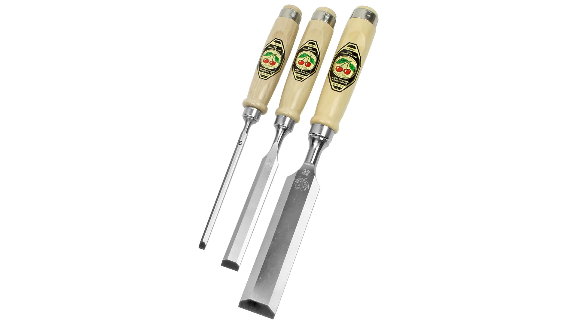 Ciseau à Bois 12mm N ° 1001 avec Poignée en Bois TWO CHERRIES Non Polis Seulement Usinés Ciseau à Bois 12mm N ° 1001 avec Poignée en Bois TWO CHERRIES Non Polis Seulement Usinés