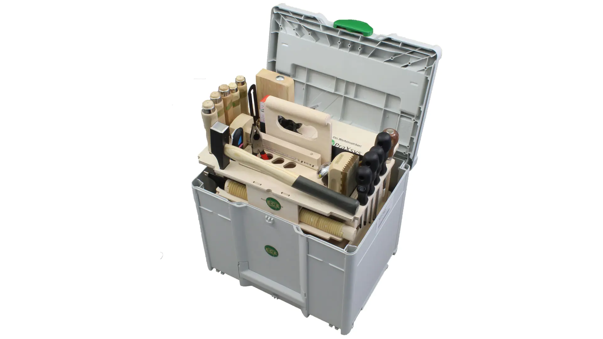 Top-Tainer - Comprenant un Porte-Outils en Bois et un Ensemble de 29 outils ainsi que le "Systainer" ECE