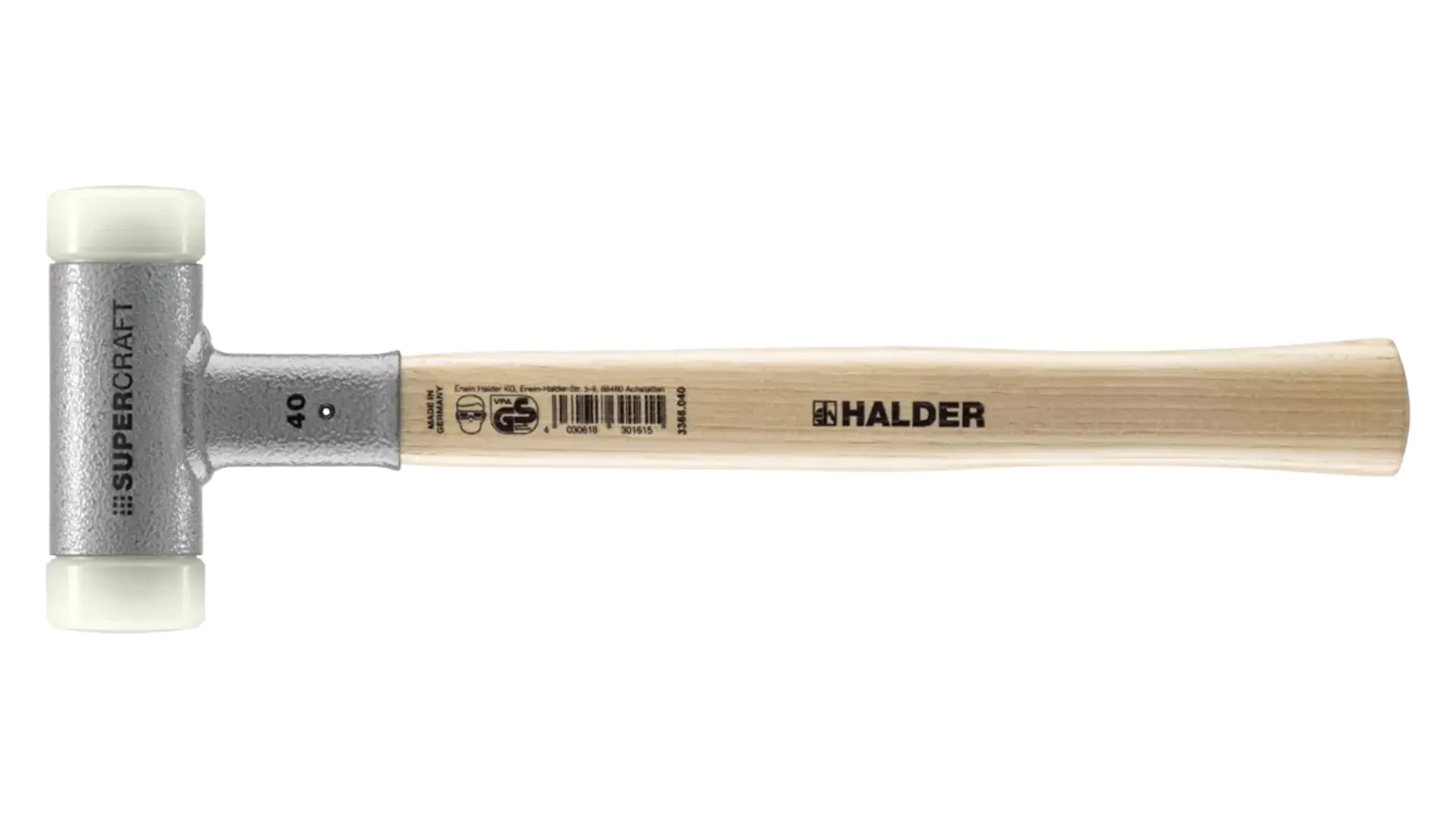 SUPERCRAFT-Marteau sans rebond avec manche en hickory HALDER