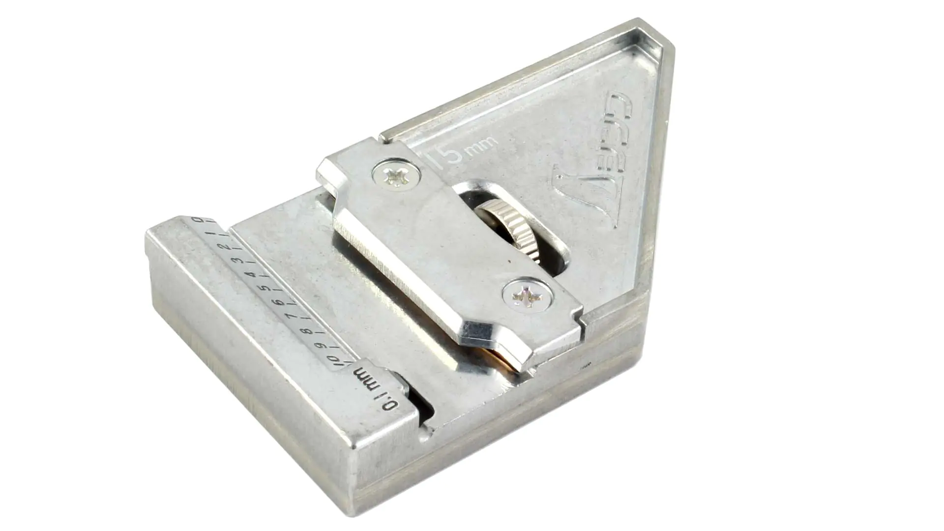 Butée métallique pour les équerres de charpentier SHINWA de 15 mm de large