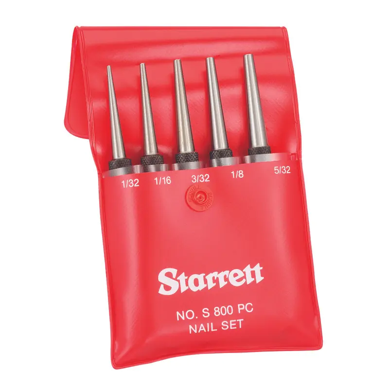 Lot de 5 Pointeurs de Clous à Tête Carrée STARRETT