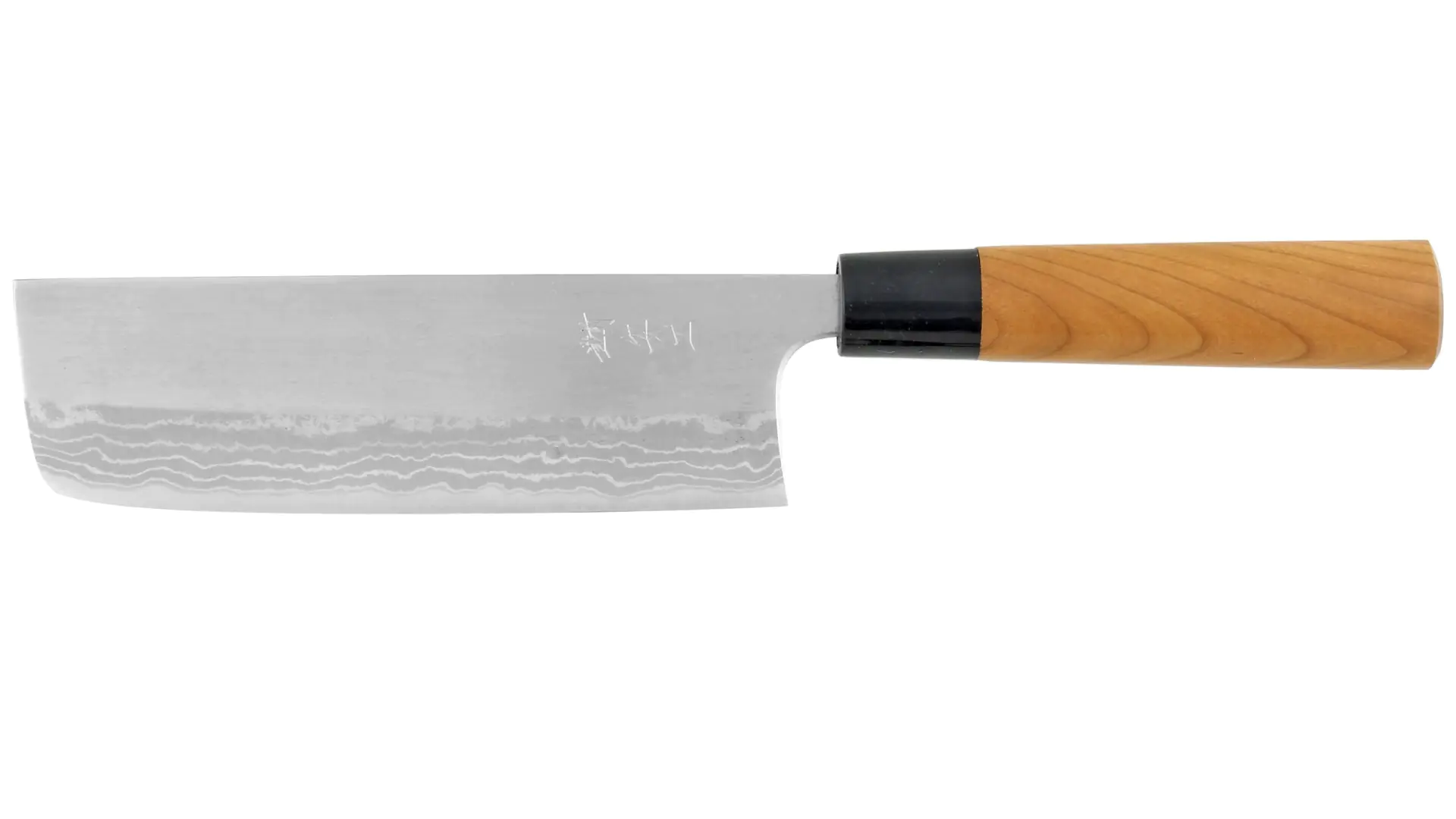 Nakiri - Couteau à Légumes en Acier Blanchi/ Lame en Acier Damas 165 mm KATSUSHIGE ANRYU