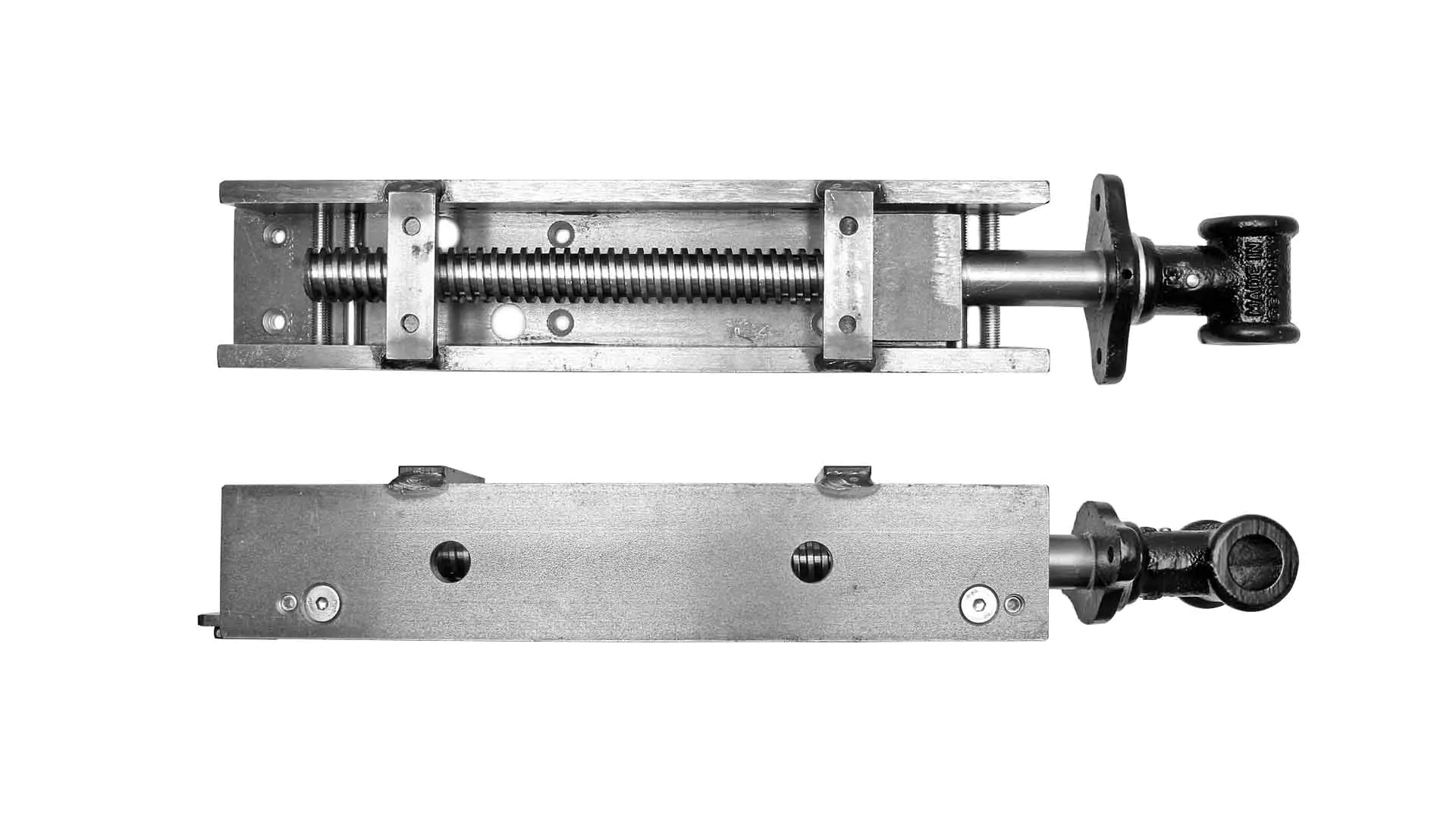 Étau arrière court. Longueur 350 mm Ouverture pour poignée 24 mm Étau arrière court. Longueur 350 mm Ouverture pour poignée 24 mm