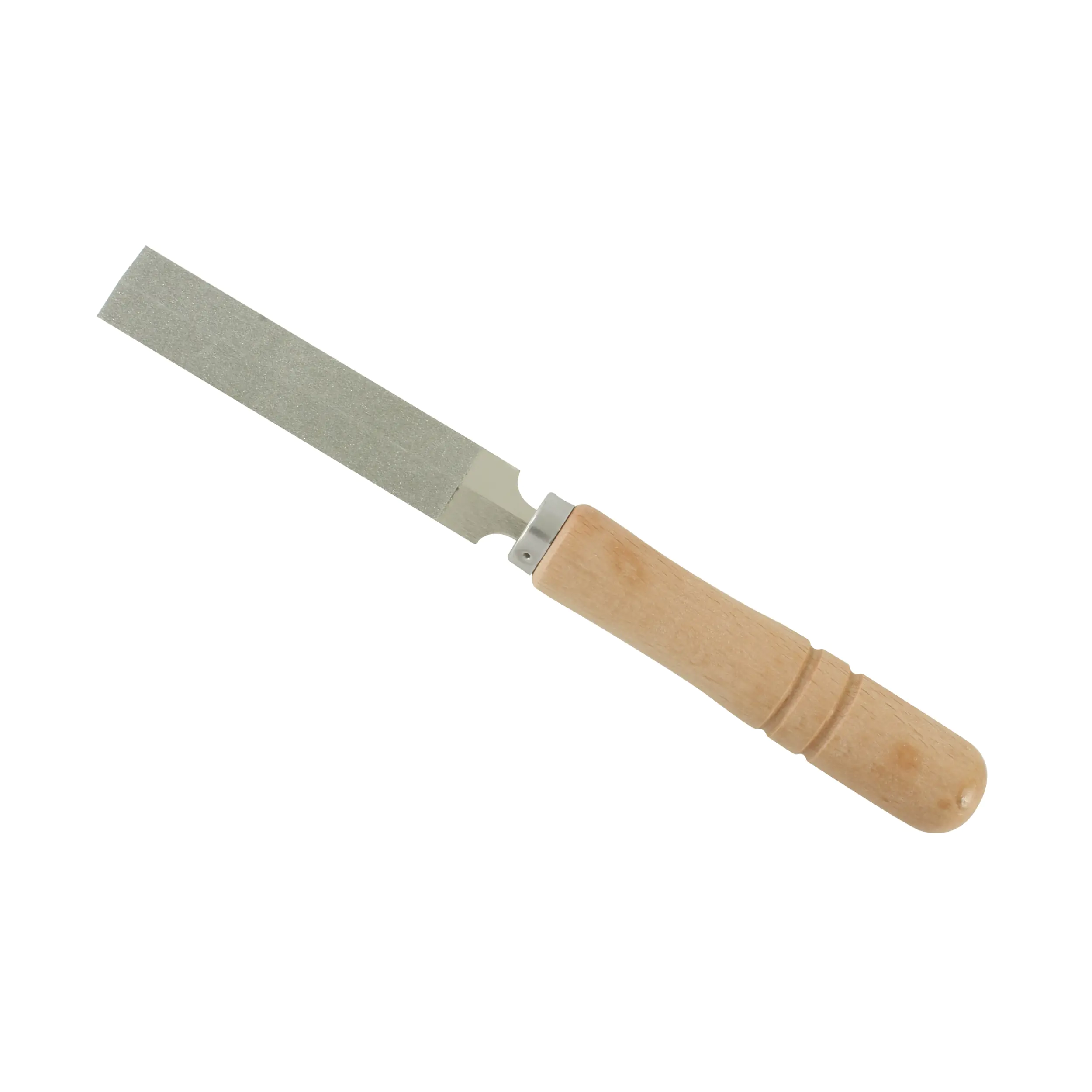 Lime de Chant Plume Diamantée sur les Deux Faces 100 x 20 x 3.0 mm avec Poignée en Bois