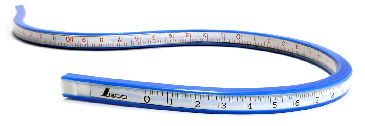 Règle flexible à courbes de SHINWA