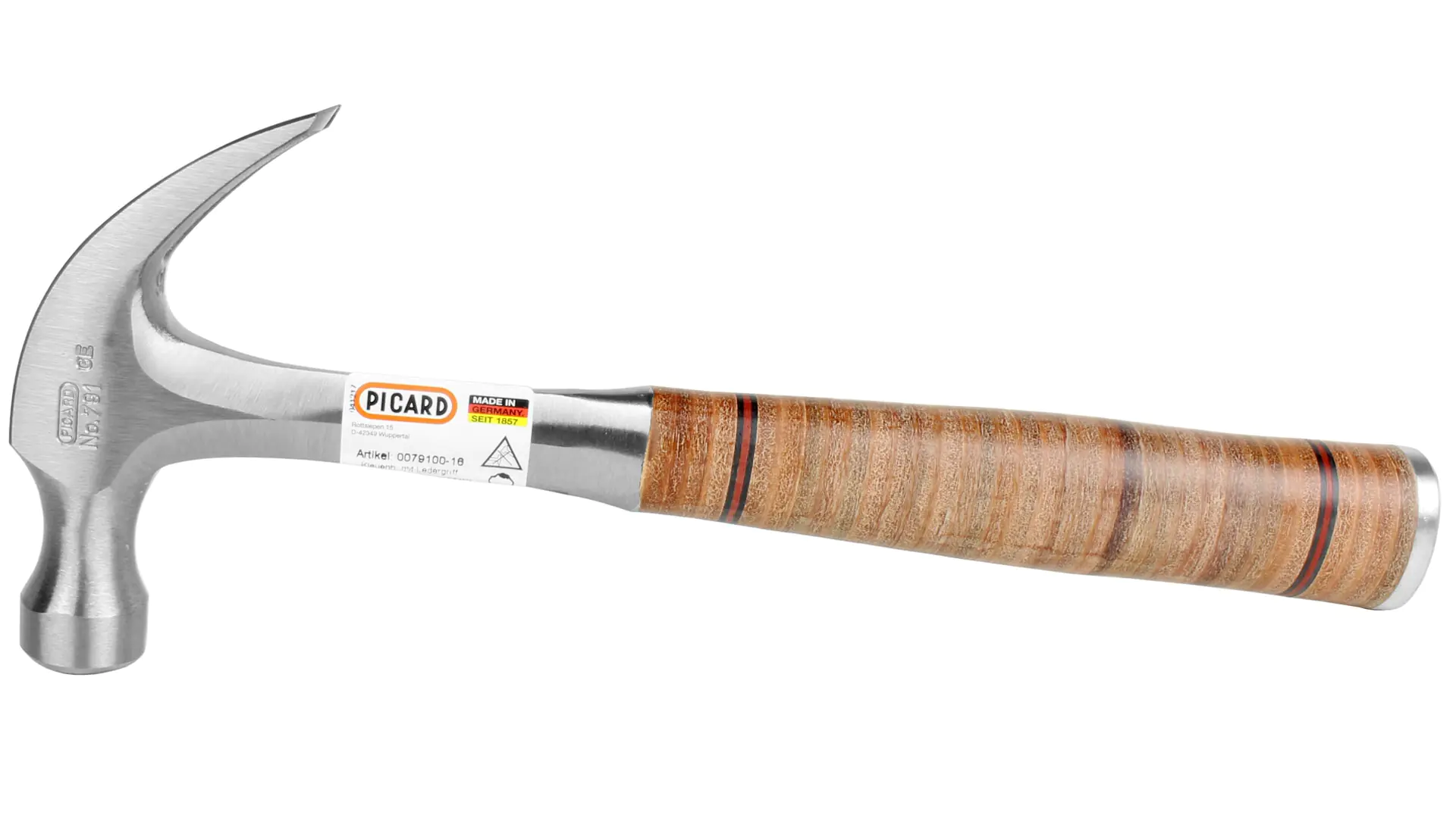 Marteau à Griffe avec Manche en Cuir 450g 16oz. PICARD