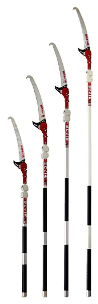 Scie à Perche Extensible 1.2 m - 3.0 m Lame 390 mm avec Crochet et Coupe-Ecorce NISHIGAKI Scie à Perche Extensible 1.2 m - 3.0 m Lame 390 mm avec Crochet et Coupe-Ecorce NISHIGAKI