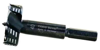 Bormax WS Foret trois lèvres, ensemble de 6 pièces dans une boîte en bois 15-20-25-30-35-40 mm 1620 FAMAG