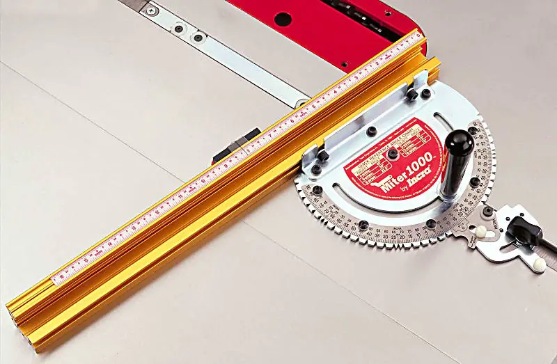 INCRA Calibre à Onglet 1000 avec Guide de Rail 457 mm et Butée Coulissante (avec Graduation Métrique)